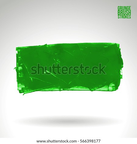 Brush stroke and texture. Grunge vector abstract hand - painted element. Underline and border