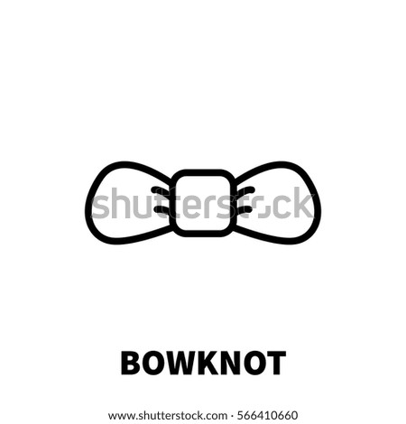 Bow knot icon or logo in modern line style. High quality black outline pictogram for web site design and mobile apps. Vector illustration on a white background.