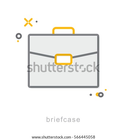 Thin line icons, Linear symbols, Briefcase