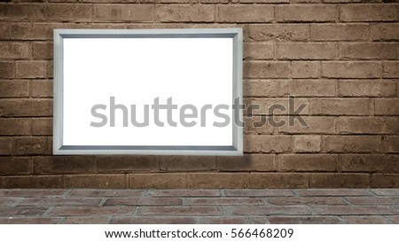 Blank billboards city for new advertisement commercial concept idea  vintage background large LCD advertisement commercial at street road brick wall old retro vintage style urban city countryside