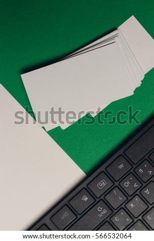 White business card on a bright background wallpaper