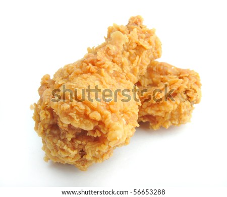 Fried chicken in isolated white Royalty-Free Stock Photo #56653288