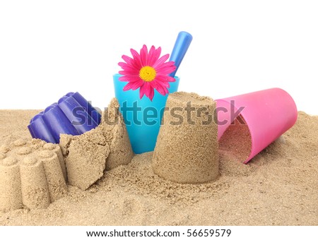 Children's toys for the game in the sand