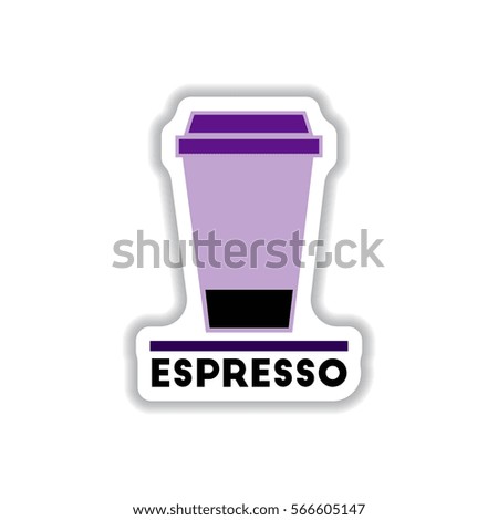 Label Frames and badges vector icons coffee emblemcup of espresso