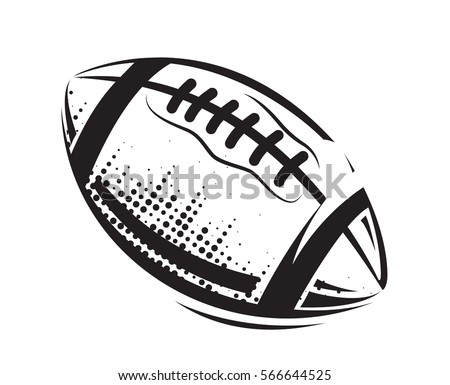 American Football icons ball isolated on a white background. Vector Illustration design. Rugby sport. 