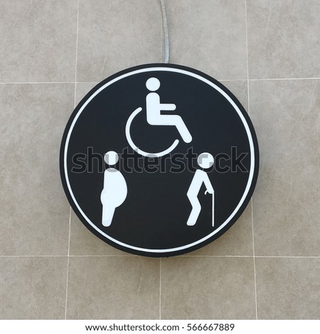 Symbols,logo at toilet
