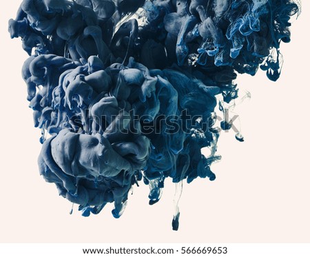Splash of blue ink. Abstract background
