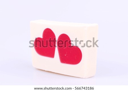 Soap with hearts