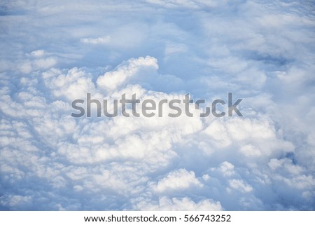 Clouds and blue sky with sun light