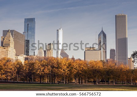 Autumn in Chicago. Chicago, Illinois, USA.