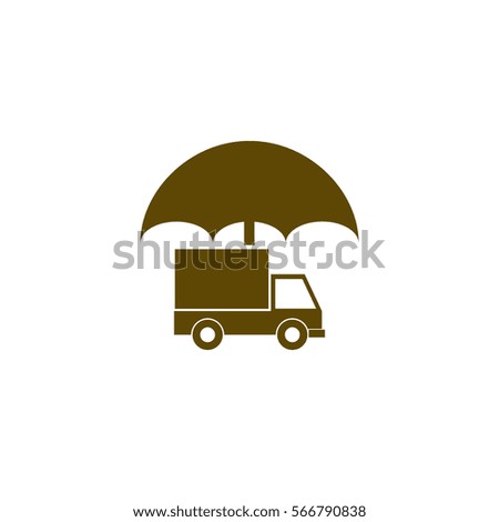 Cargo insurance stock vector icon illustration design