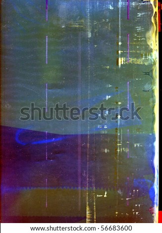 damaged large format color negative film