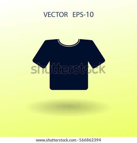 Flat a T-Shirt icon. Vector