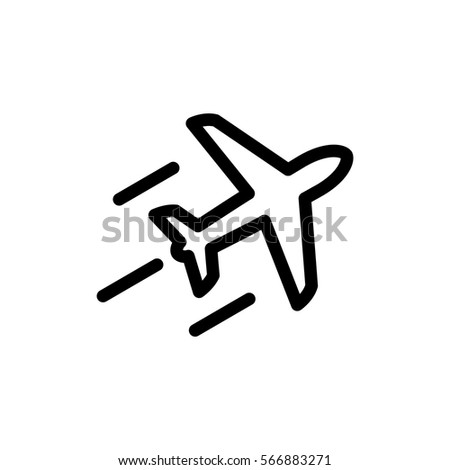 Plane Icon Vector. 