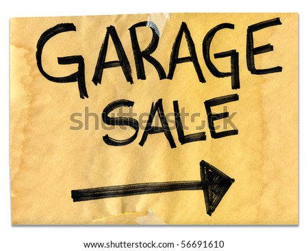 Real Garage Sale Sign