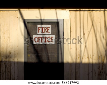 Fire office building in a small American Southwest town