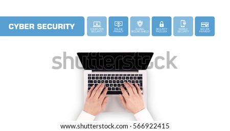 Cyber Security Concept with Icon Set