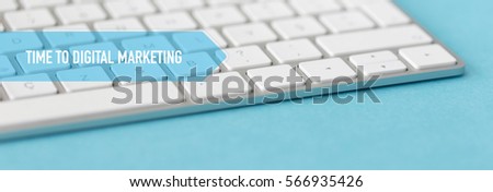 BUSINESS CONCEPT BANNER: TIME TO DIGITAL MARKETING