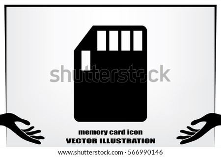 compact memory card icon vector EPS 10. Isolated badge for website or app - stock infographics .