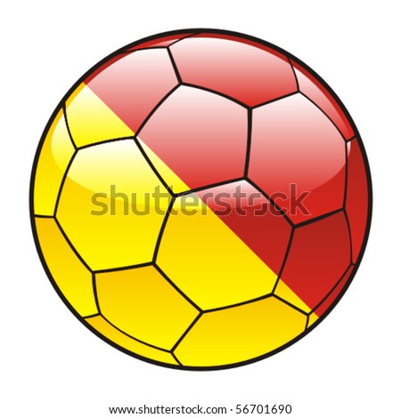 vector illustration of sicily flag on soccer ball