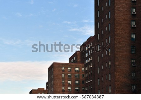Public housing in Manhattan Royalty-Free Stock Photo #567034387