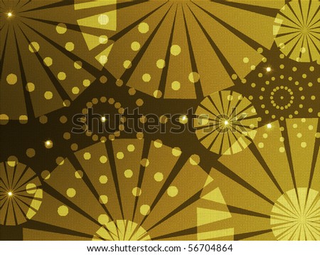 Golden background with sun rays pattern
