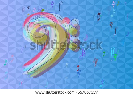 musical note template icon