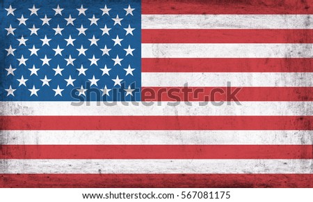 Grunge flag of USA.