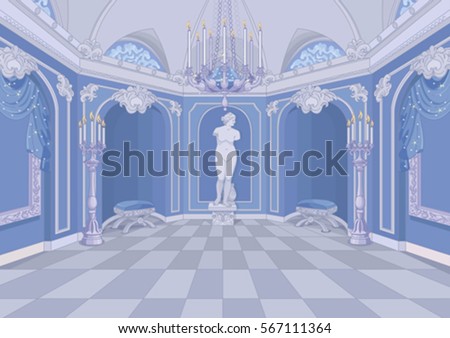 Illustration of Palace hall Royalty-Free Stock Photo #567111364