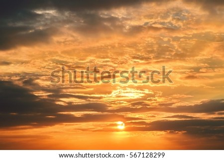Golden heaven light Hope concept abstract blurred background evening sunset scenario by nature light