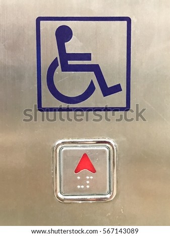 Elevator button for people living with disabilities or blind person
