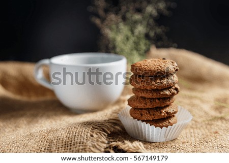 cookie and coffee cup