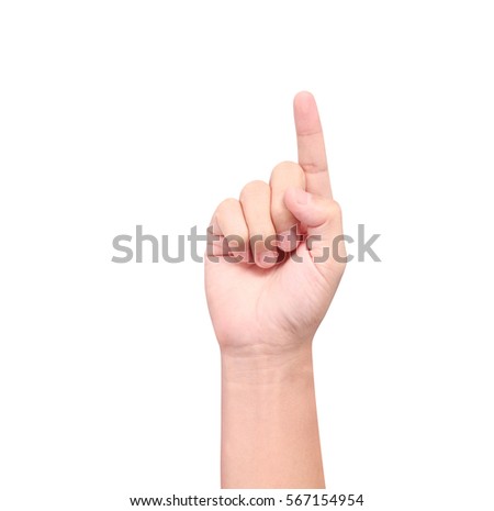 hand on the isolated background Royalty-Free Stock Photo #567154954