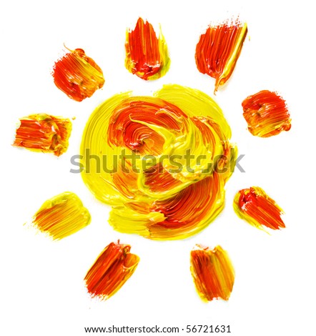 Painted Sun Royalty-Free Stock Photo #56721631