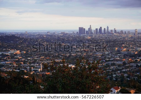 Los Angeles with urban buildings