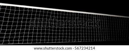 Voleyball net isolated on black Royalty-Free Stock Photo #567234214