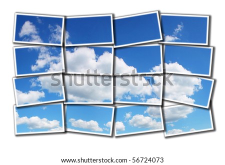 Sky and clouds mosaic