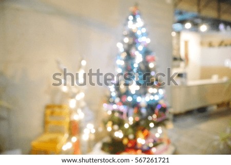Picture blurred  for background abstract and can be illustration to article of christmas tree light