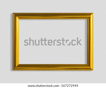 picture frame on a color background isolated.