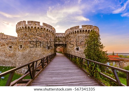 Kalemegdan fortress Beograd - Serbia - architecture travel background Royalty-Free Stock Photo #567341335