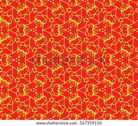 decorative geometric floral pattern. seamless vector illustration. for wallpaper, invitation, fabric textile