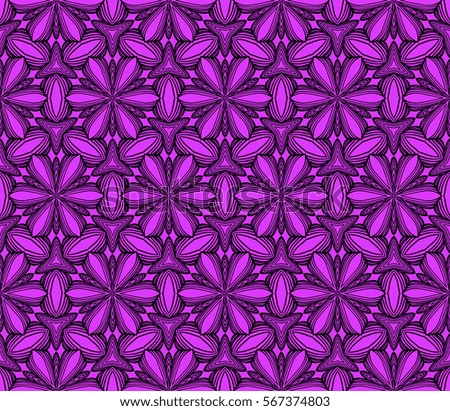 seamless floral geometric pattern. For invitation, design wallpaper, decor, fabric. Vector illustration.