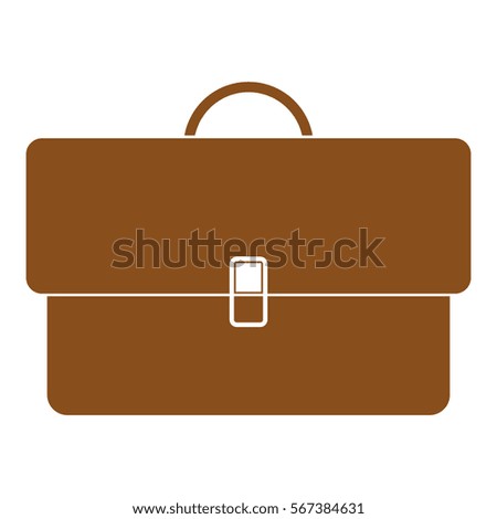 Vector Illustration of Brown Briefcase Icon

