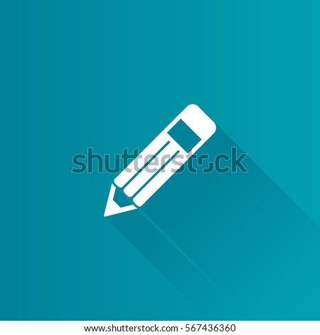 Pencil icon in Metro user interface color style. doodling sketch plan