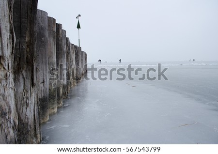Lake Balaton, Wintermood. Everiwhere is ice. 