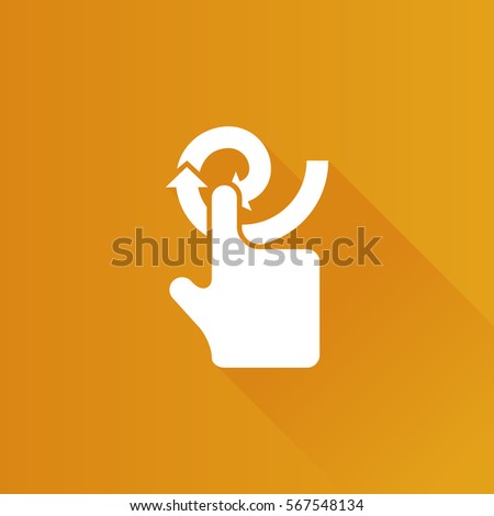 Finger gesture icon in Metro user interface color style. Gadget touch pad smart phone laptop