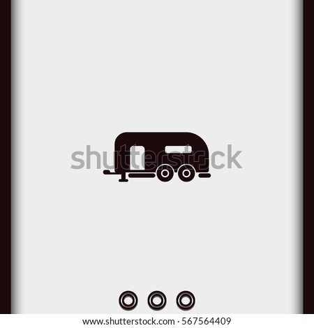 Camping trailer icon.