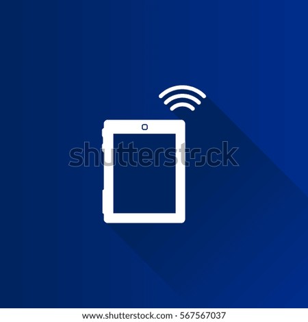 Tablet icon in Metro user interface color style. Buy now shopping sale