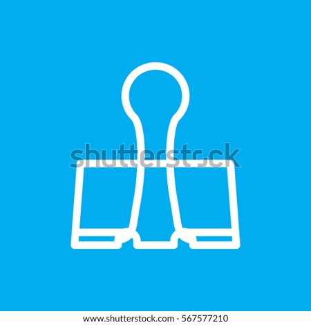 paper clamp icon illustration isolated vector sign symbol