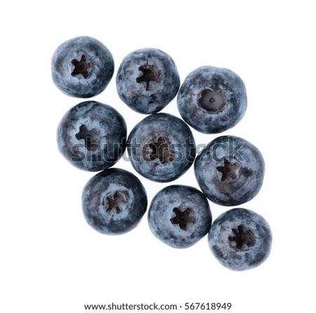 blueberry fruits isolated on white background